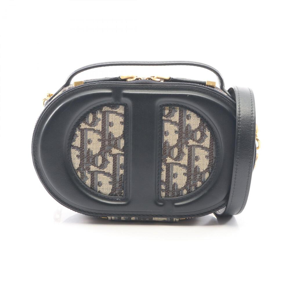 Christian Dior CD Signature Oval Camera Bag Oblique Shoulder Canvas Leather